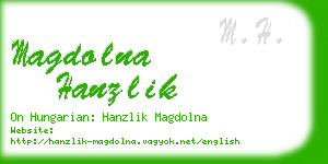 magdolna hanzlik business card